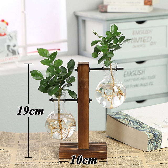 Wood Hanging Propagation Vase