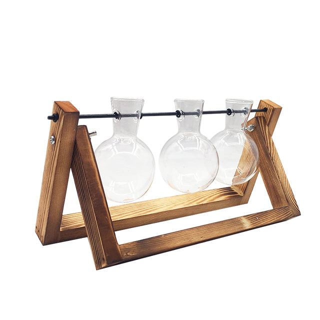 Wood Hanging Propagation Vase