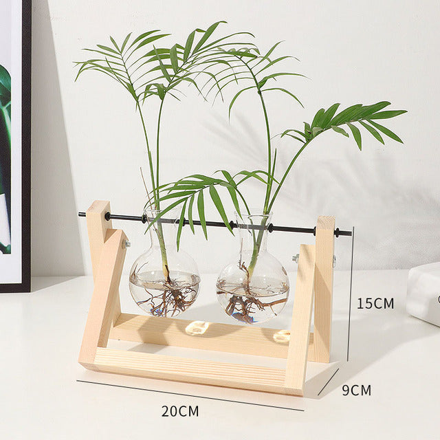 Wood Hanging Propagation Vase