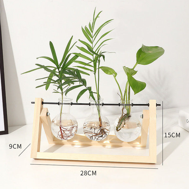 Wood Hanging Propagation Vase