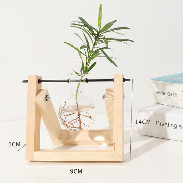 Wood Hanging Propagation Vase