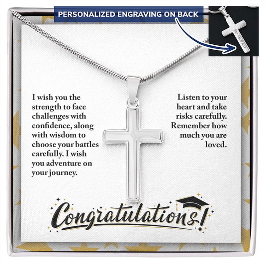 Personalized Stainless Steel Cross Necklace