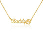 Personalized Name & Paw Print Necklace