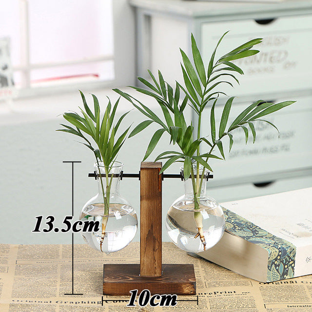 Wood Hanging Propagation Vase