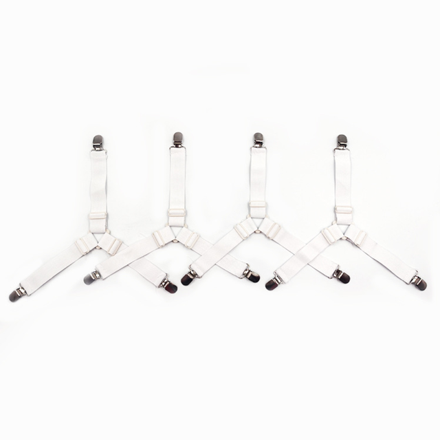 Elastic Bed Sheet Gripper Fastener Clips - 4PCS/Set