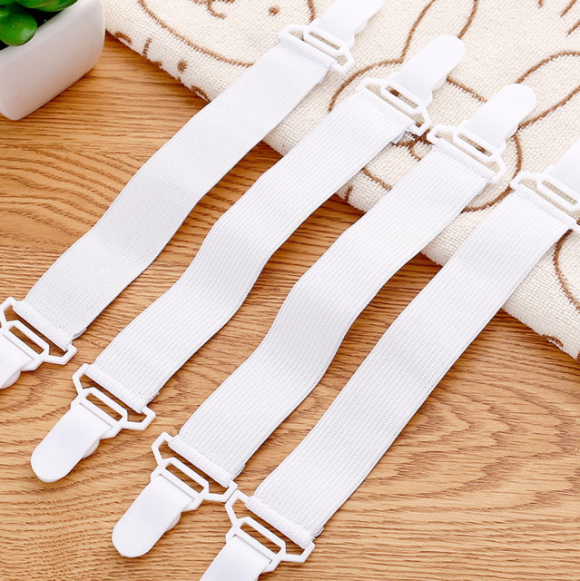 Elastic Bed Sheet Gripper Fastener Clips - 4PCS/Set