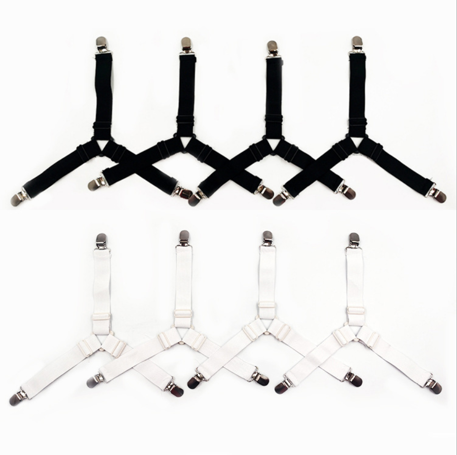 Elastic Bed Sheet Gripper Fastener Clips - 4PCS/Set