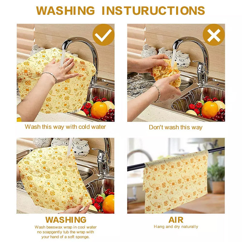 Eco Friendly Reusable Organic Beeswax Cloth Wrap